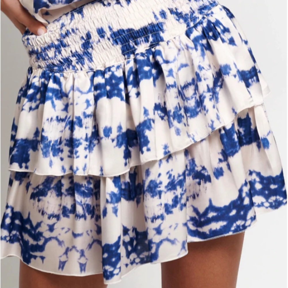 Sofia - Quinn Tie Dye Satin Mini Skirt